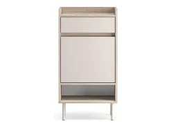Móvel De Arrumação|Sapateira|Petits-Meubles Sapateira 1 porta 1 gaveta Alos caxemira e madeira 95cm Bege