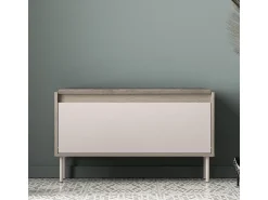 Móvel De Arrumação|Sapateira|Petits-Meubles Sapateira 1 porta Alos caxemira e madeira 55cm Bege