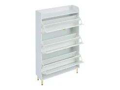 Móvel De Arrumação|Sapateira|Merax Sapateira 3 portas - 80 x 23 x 123,5 cm - prateleira regulável com 6 compartimentos - MDF - Branco