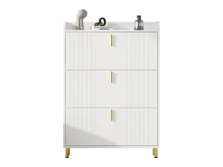 Móvel De Arrumação|Sapateira|Merax Sapateira 3 portas - 80 x 23 x 123,5 cm - prateleira regulável com 6 compartimentos - MDF - Branco