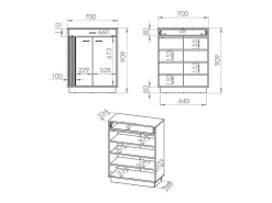 Móvel De Arrumação|Sapateira*Petits-Meubles Sapateira 2 portas 1 gaveta Nilo madeira 91cm Natural claro