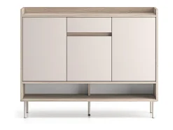 Móvel De Arrumação|Sapateira*Petits-Meubles Sapateira 3 portas 1 gaveta Alos caxemira e madeira 95cm Bege