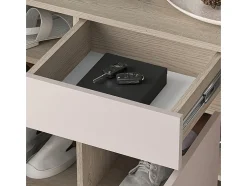 Móvel De Arrumação|Sapateira*Petits-Meubles Sapateira 3 portas 1 gaveta Alos caxemira e madeira 95cm Bege
