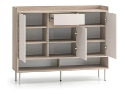 Móvel De Arrumação|Sapateira*Petits-Meubles Sapateira 3 portas 1 gaveta Alos caxemira e madeira 95cm Bege