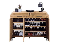 Hot Petits-Meubles Sapateira 3 portas 2 gavetas Liora madeira 94cm Natural claro