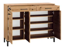 Hot Petits-Meubles Sapateira 3 portas 2 gavetas Liora madeira 94cm Natural claro