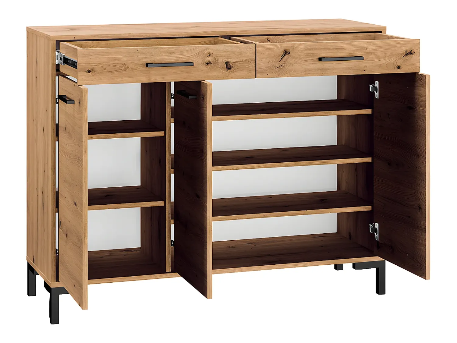 Hot Petits-Meubles Sapateira 3 portas 2 gavetas Liora madeira 94cm Natural claro