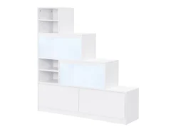 Vente-unique Sapateira 2 portas e 6 nichos com LEDs em MDF - LOVILA^ Móvel De Arrumação|Sapateira