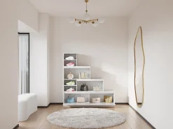 Vente-unique Sapateira 2 portas e 6 nichos com LEDs em MDF - LOVILA^ Móvel De Arrumação|Sapateira