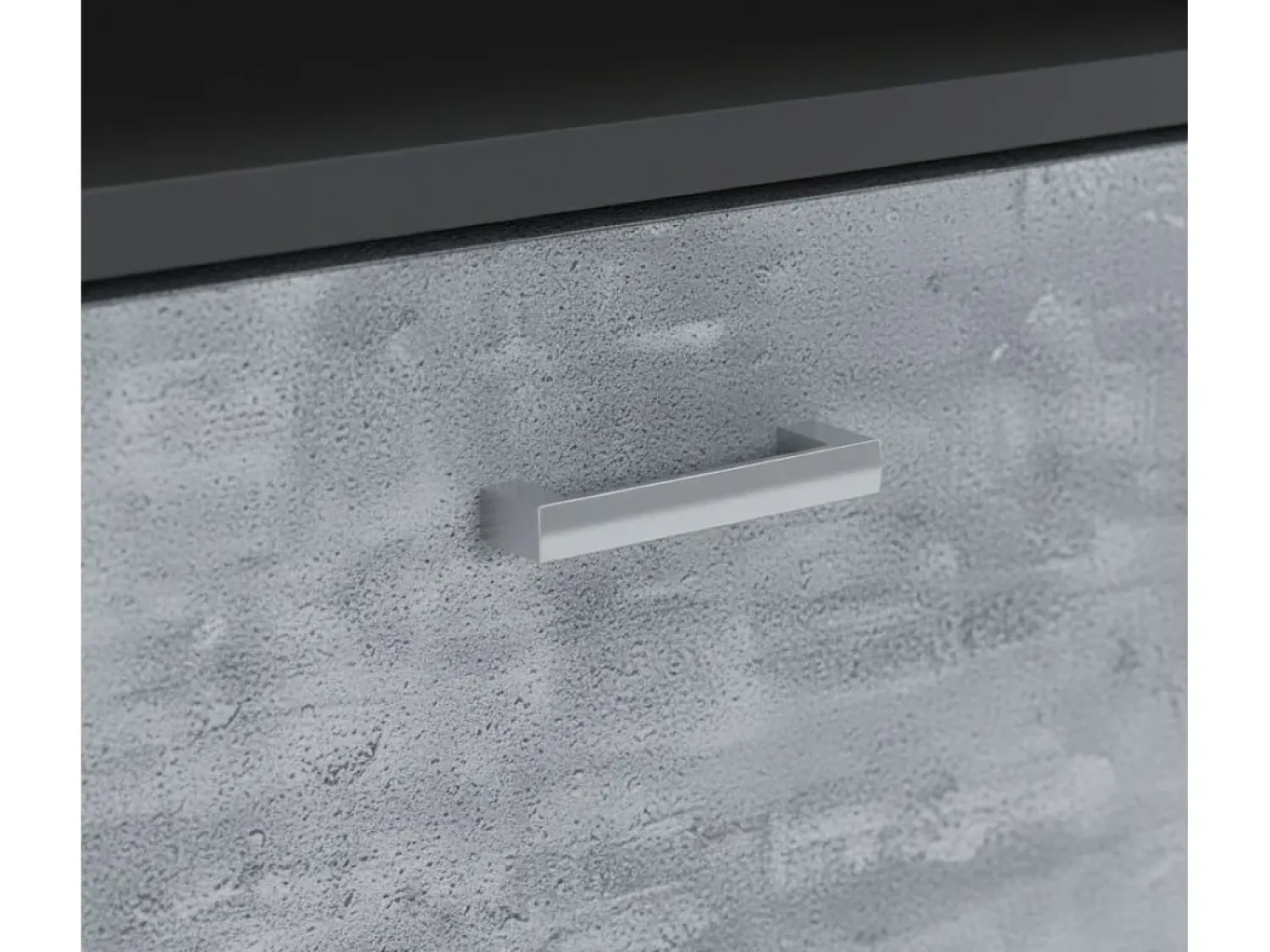 Outlet Dmora Sapateira 0, Sapateira de entrada com prateleiras, Armário multiuso moderno com 3 portas, Fabricado na Itália, 91x27h94 cm, Antracite e Cimento Preto