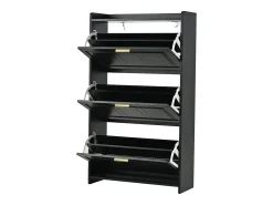 Móvel De Arrumação|Sapateira|Hauss Spole Sapateira 70 x 24 x 120 cm com 6 compartimentos - Preta Preto