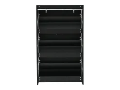 Móvel De Arrumação|Sapateira|Hauss Spole Sapateira 70 x 24 x 120 cm com 6 compartimentos - Preta Preto