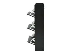 Móvel De Arrumação|Sapateira|Hauss Spole Sapateira 70 x 24 x 120 cm com 6 compartimentos - Preta Preto