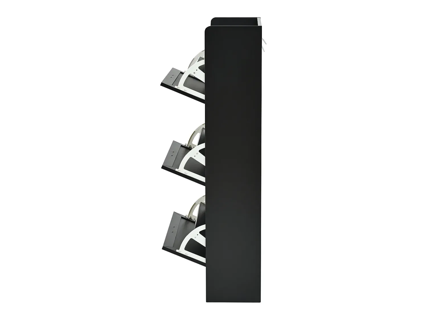 Móvel De Arrumação|Sapateira|Hauss Spole Sapateira 70 x 24 x 120 cm com 6 compartimentos - Preta Preto