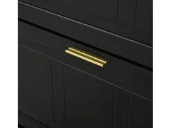Móvel De Arrumação|Sapateira|Hauss Spole Sapateira 70 x 24 x 120 cm com 6 compartimentos - Preta Preto