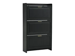 Móvel De Arrumação|Sapateira|Hauss Spole Sapateira 70 x 24 x 120 cm com 6 compartimentos - Preta Preto