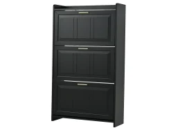 Móvel De Arrumação|Sapateira|Hauss Spole Sapateira 70 x 24 x 120 cm com 6 compartimentos - Preta Preto
