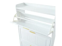 Outlet Hauss Spole Sapateira 70 x 24 x 120 cm com 6 compartimentos - Branca Branco