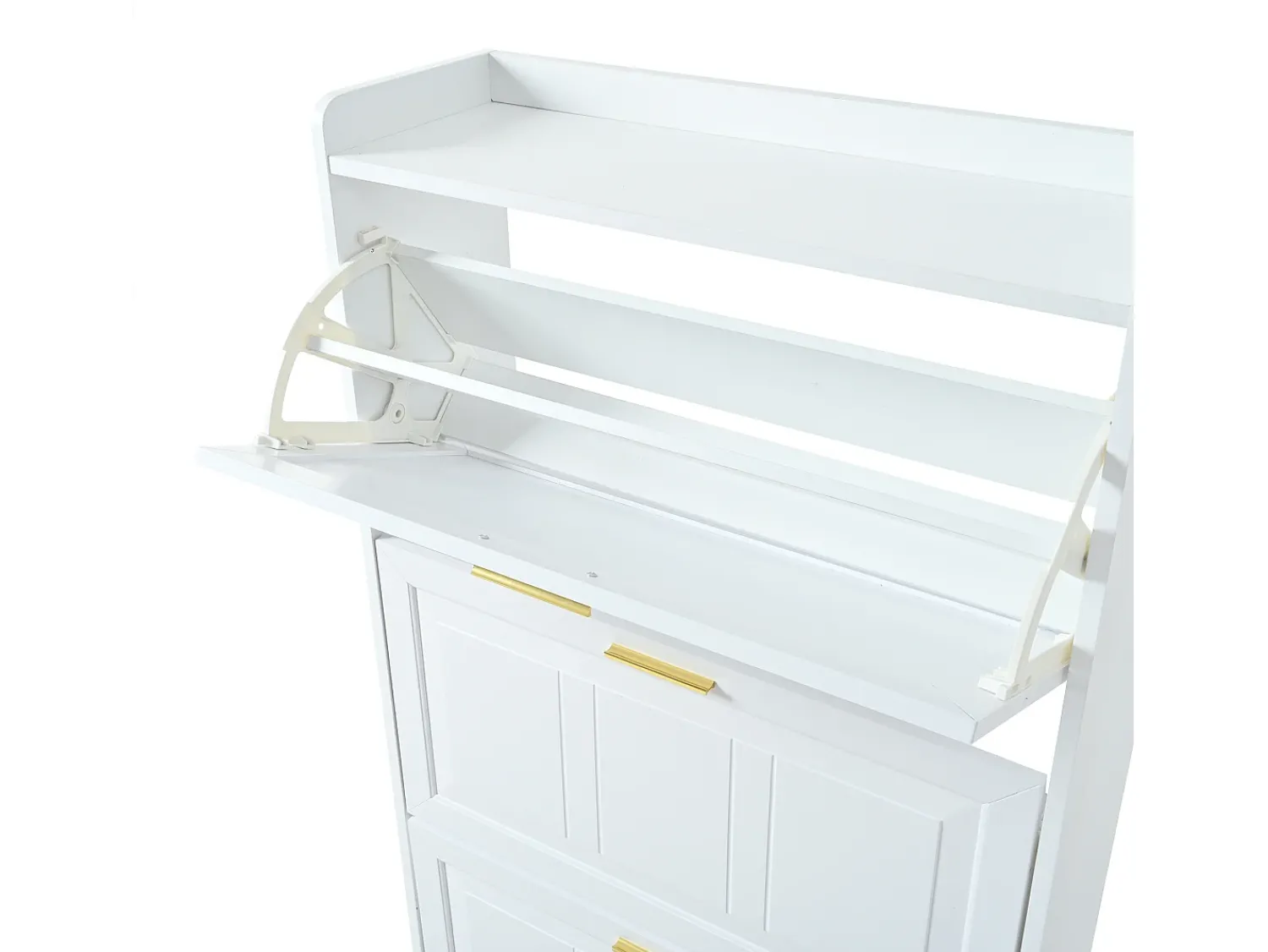 Outlet Hauss Spole Sapateira 70 x 24 x 120 cm com 6 compartimentos - Branca Branco