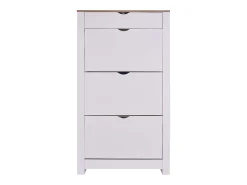 Móvel De Arrumação|Sapateira* Sapateira, aglomerado com acabamento em folha, 23,5 x 78 x 140 cm Branco
