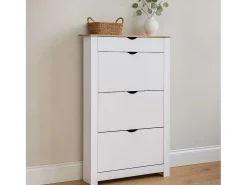 Móvel De Arrumação|Sapateira* Sapateira, aglomerado com acabamento em folha, 23,5 x 78 x 140 cm Branco