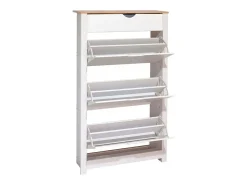 Móvel De Arrumação|Sapateira* Sapateira, aglomerado com acabamento em folha, 23,5 x 78 x 140 cm Branco