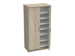 Best Dmora Sapateira Alcudia, Sapateira que economiza espaço, Sapateira de entrada, Armário multiuso com 5 prateleiras, 55x36h108 cm, Carvalho Castanho
