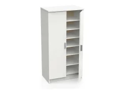 Hot Dmora Sapateira Alcudia, Sapateira que economiza espaço, Sapateira de entrada, Armário multiuso com 5 prateleiras, 55x36h108 cm, Branco