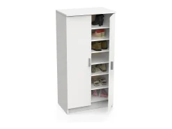 Hot Dmora Sapateira Alcudia, Sapateira que economiza espaço, Sapateira de entrada, Armário multiuso com 5 prateleiras, 55x36h108 cm, Branco