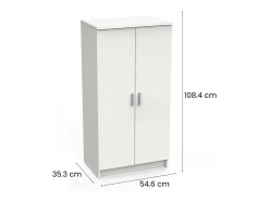 Hot Dmora Sapateira Alcudia, Sapateira que economiza espaço, Sapateira de entrada, Armário multiuso com 5 prateleiras, 55x36h108 cm, Branco