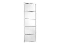 Móvel De Arrumação|Sapateira*Dmora Sapateira Alginet, Sapateira que economiza espaço, Sapateira de entrada, Sapateira de metal de 5 portas, 50x15h169 cm, Branco