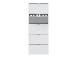 Móvel De Arrumação|Sapateira|Calicosy Sapateira alta para corredor brilhante 5 portas 180x70x17 cm Branco