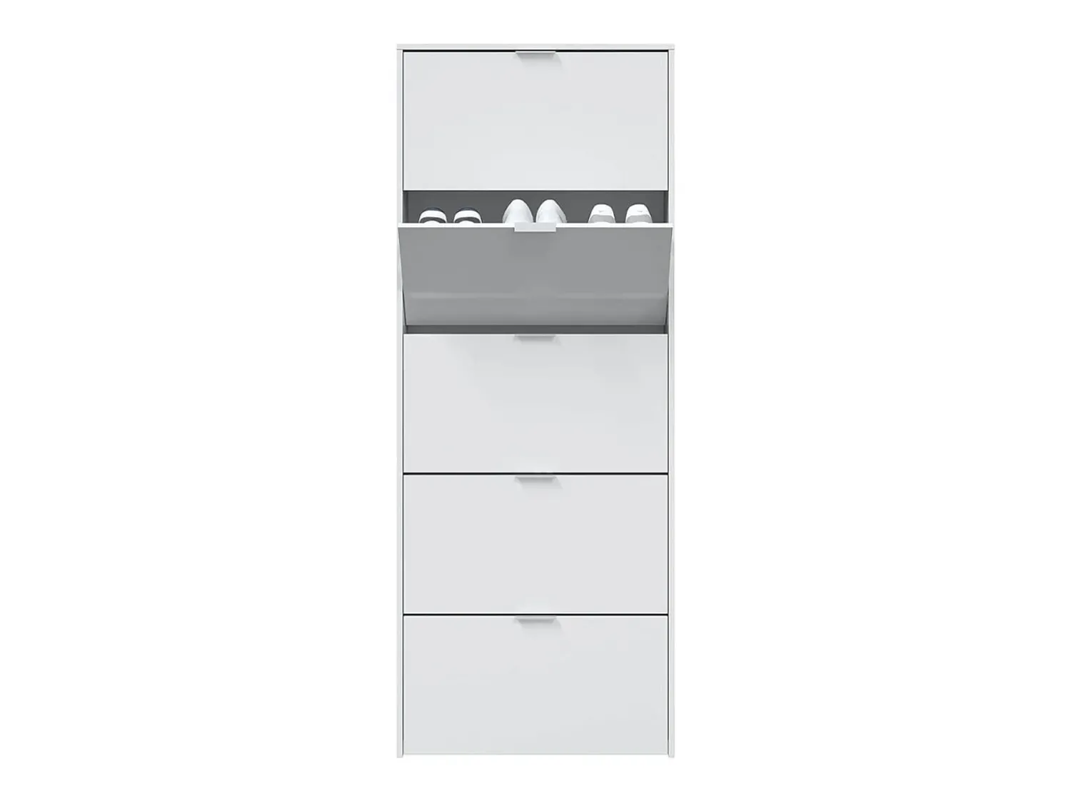 Móvel De Arrumação|Sapateira|Calicosy Sapateira alta para corredor brilhante 5 portas 180x70x17 cm Branco