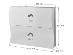 Móvel De Arrumação|Sapateira*Dmora Sapateira Andrea, Armário multiuso com 2 portas dobráveis, Sapateira de entrada, 100% Fabricado na Itália, 101x27h82 cm, brilhante Branco