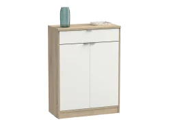 Móvel De Arrumação|Sapateira* Sapateira Berlim brilhante e Cambriano 101x75x36 cm Branco