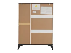 Móvel De Arrumação|Sapateira|Hauss Spole Sapateira branca com 1 gaveta e 4 portas, pés pretos 90x25x121cm Branco