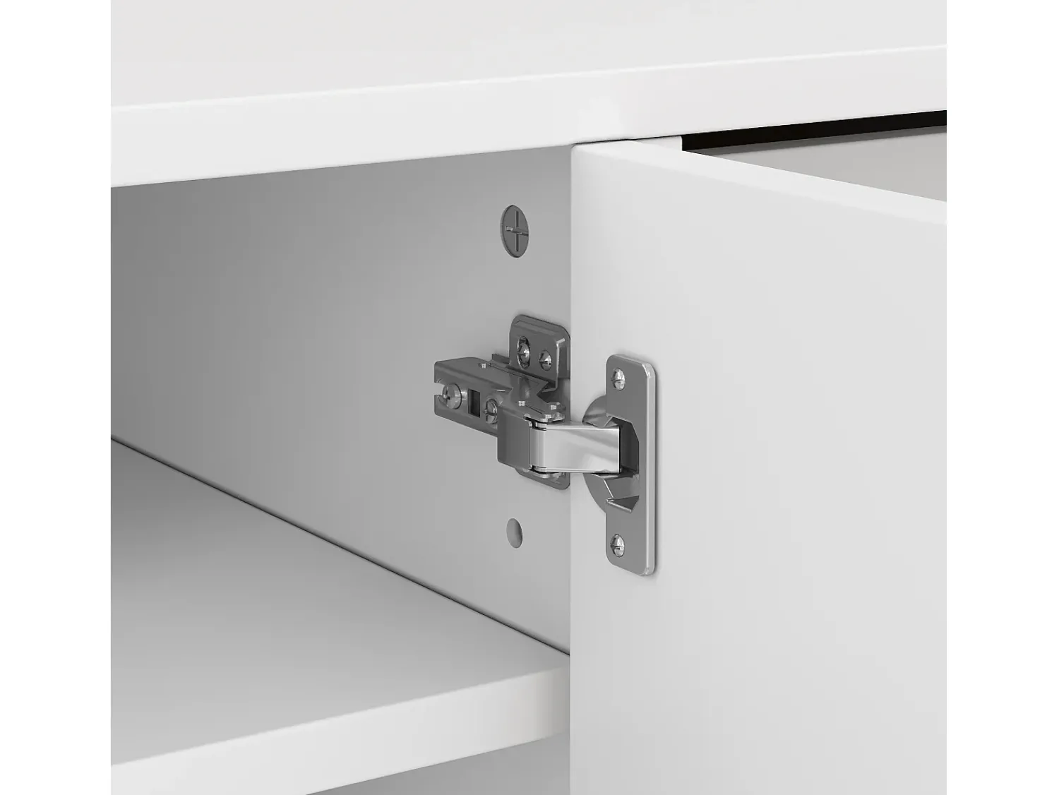 Sapateira branca com iluminação LED - Sapateira com 3 portas e 1 gaveta - Prateleiras ajustáveis Branco