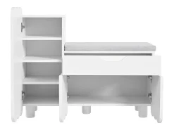 Hauss Spole Sapateira branca 90x35x74,5 cm com 3 portas e 1 gaveta, sapateira embutida, estilo simples^ Móvel De Arrumação|Sapateira