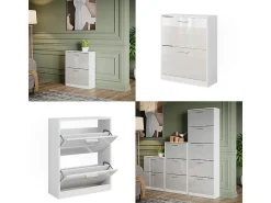 Móvel De Arrumação|Sapateira|Vicco Sapateira alto brilho 59x22x72.5 gizmo Branco