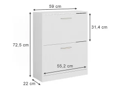 Móvel De Arrumação|Sapateira|Vicco Sapateira 59x22x72.5 gizmo Branco