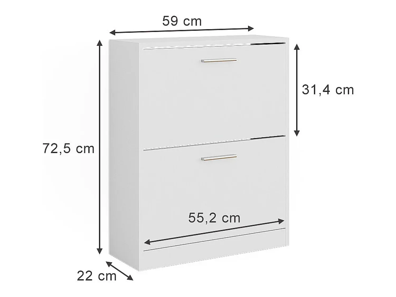 Móvel De Arrumação|Sapateira|Vicco Sapateira 59x22x72.5 gizmo Branco
