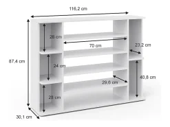 Móvel De Arrumação|Sapateira*Vicco Sapateira 116.2x30.1x87.4 levin Branco