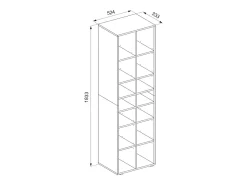 Vicco Sapateira 52.4x33.3x183.3 paris^ Móvel De Arrumação|Sapateira