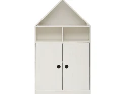 Prateleira*Loft24 Sapateira com 4 abas em MDF e carvalho do Pacífico Branco