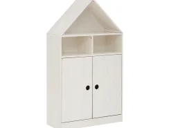 Prateleira*Loft24 Sapateira com 4 abas em MDF e carvalho do Pacífico Branco