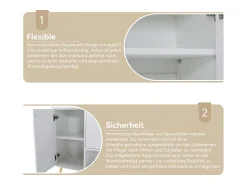 Merax Sapateira com 2 gavetas e 4 portas - 130 x 37 x 100 cm - pés metálicos e aglomerado -^ Móvel De Arrumação|Sapateira