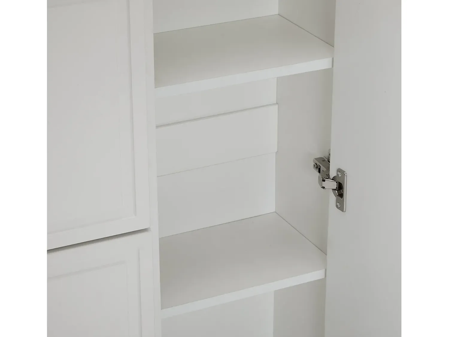 Móvel De Arrumação|Sapateira*Hauss Spole Sapateira com 2 gavetas e 4 portas - Branca 120x24x107 cm Branco