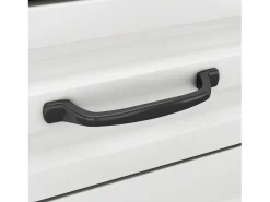 Online Hauss Spole Sapateira com 2 gavetas e 3 portas - Puxadores s - Branco + Preto