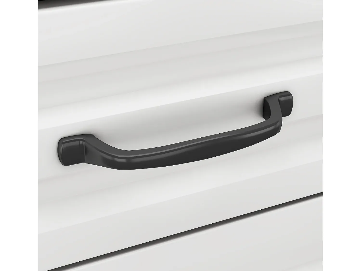 Online Hauss Spole Sapateira com 2 gavetas e 3 portas - Puxadores s - Branco + Preto
