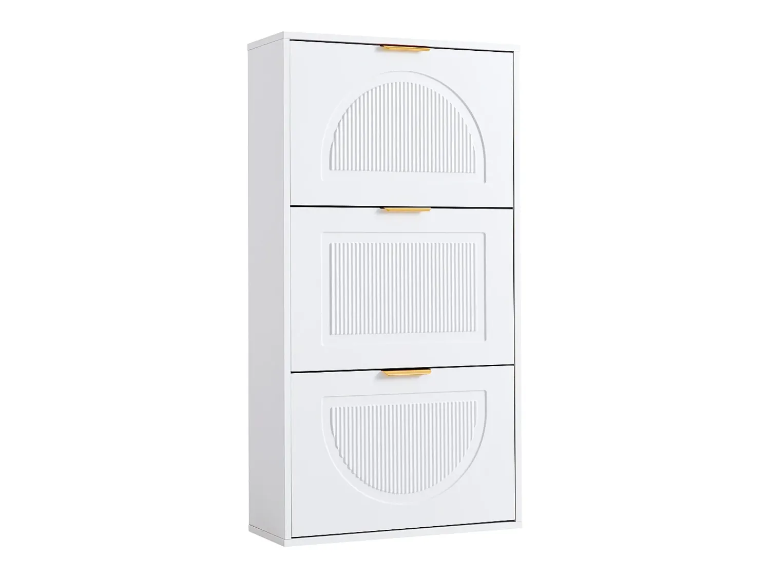 Hauss Spole Sapateira com 3 portas - Branca 60 x 24 x 114 cm^ Móvel De Arrumação|Sapateira